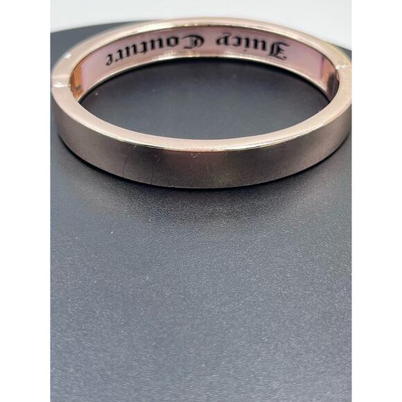Juicy Couture Vintage Rose Gold Pave Crystal Bangle Bracelet - Picture 10 of 11